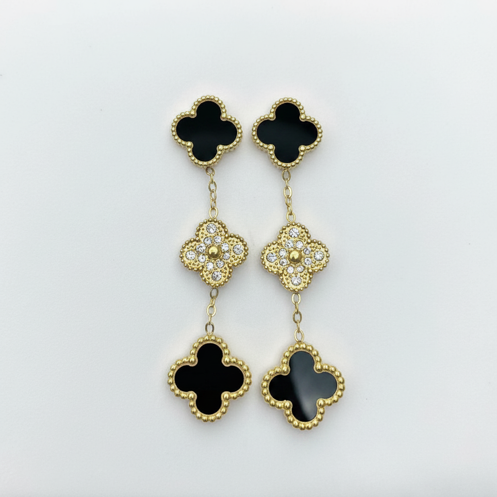 Boucles d’oreille Trefle golden