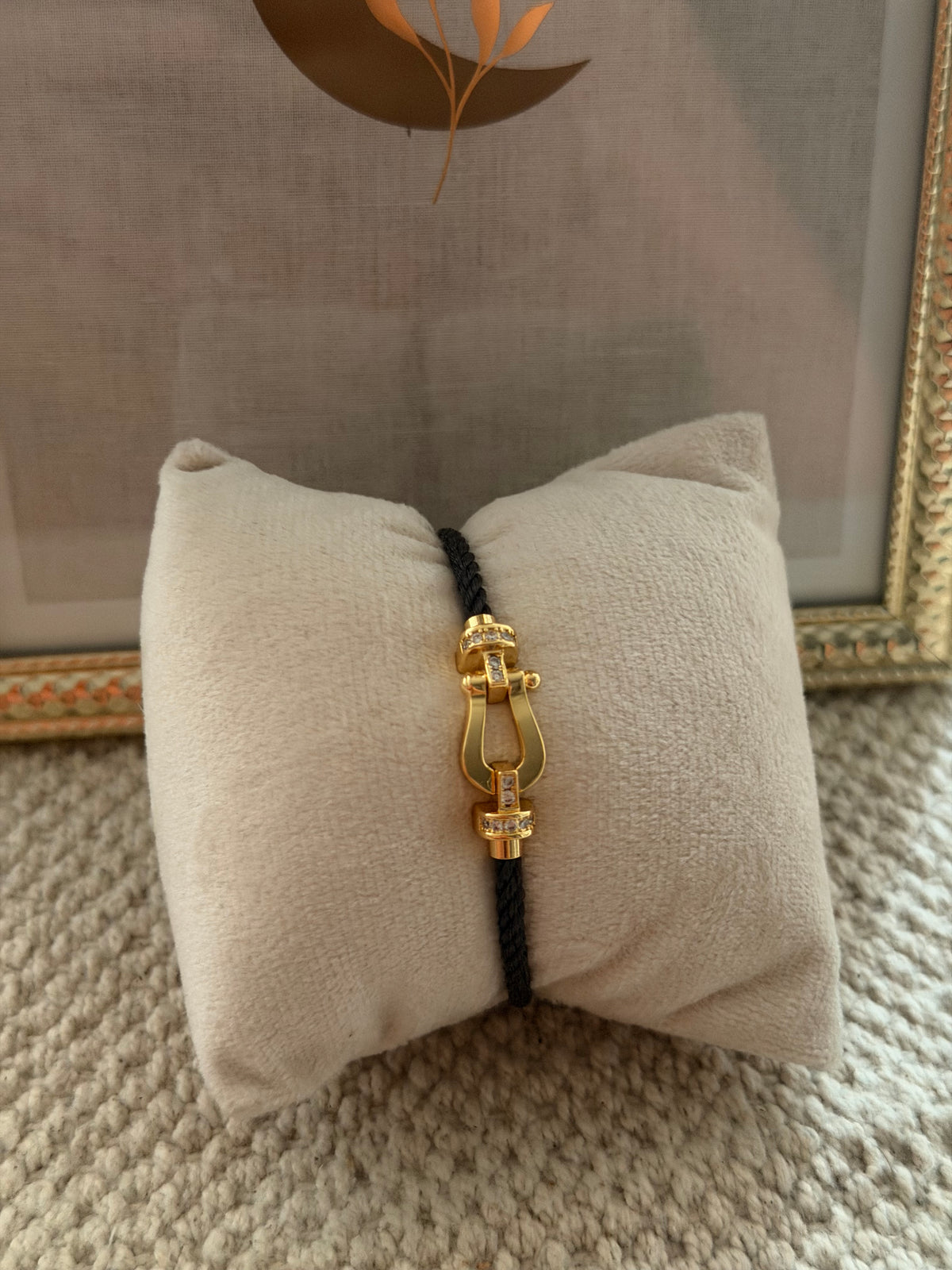 Bracelet Fanny semi diamant marron