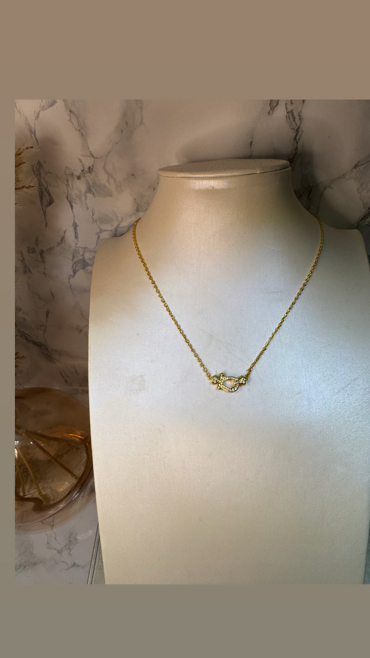 Collier Fanny mini Or matière cuivre