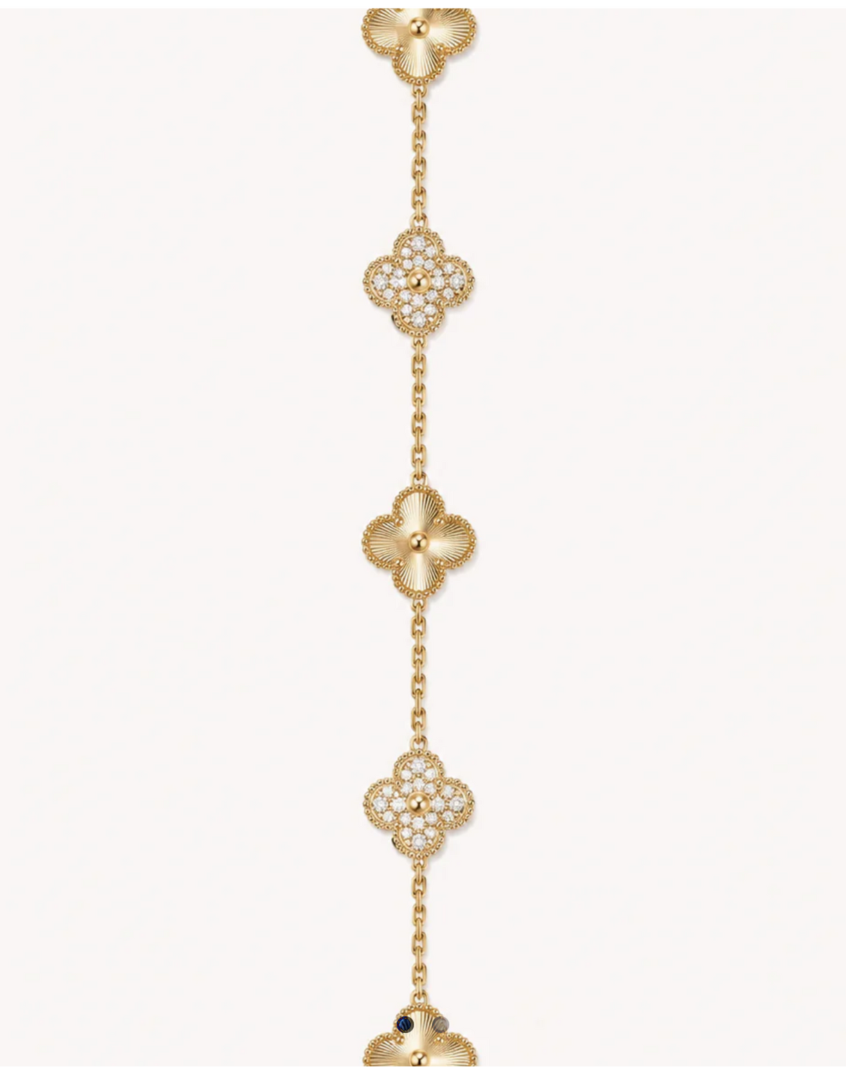 Bracelet trefle mi gold mi diams