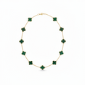 Collier plusieurs trèfle vert