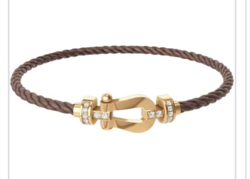 Bracelet Fanny semi diamant marron