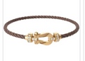 Bracelet Fanny semi diamant marron