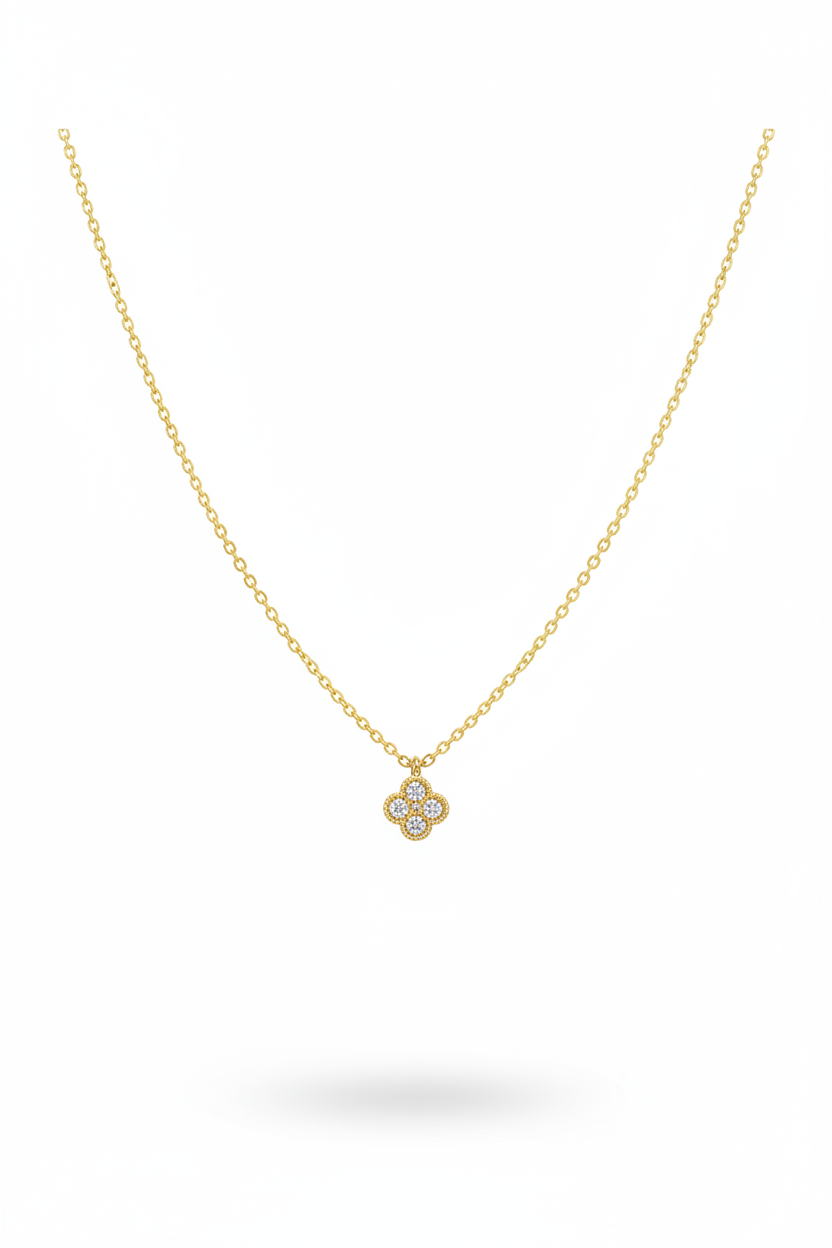 Collier trefle mini Golden