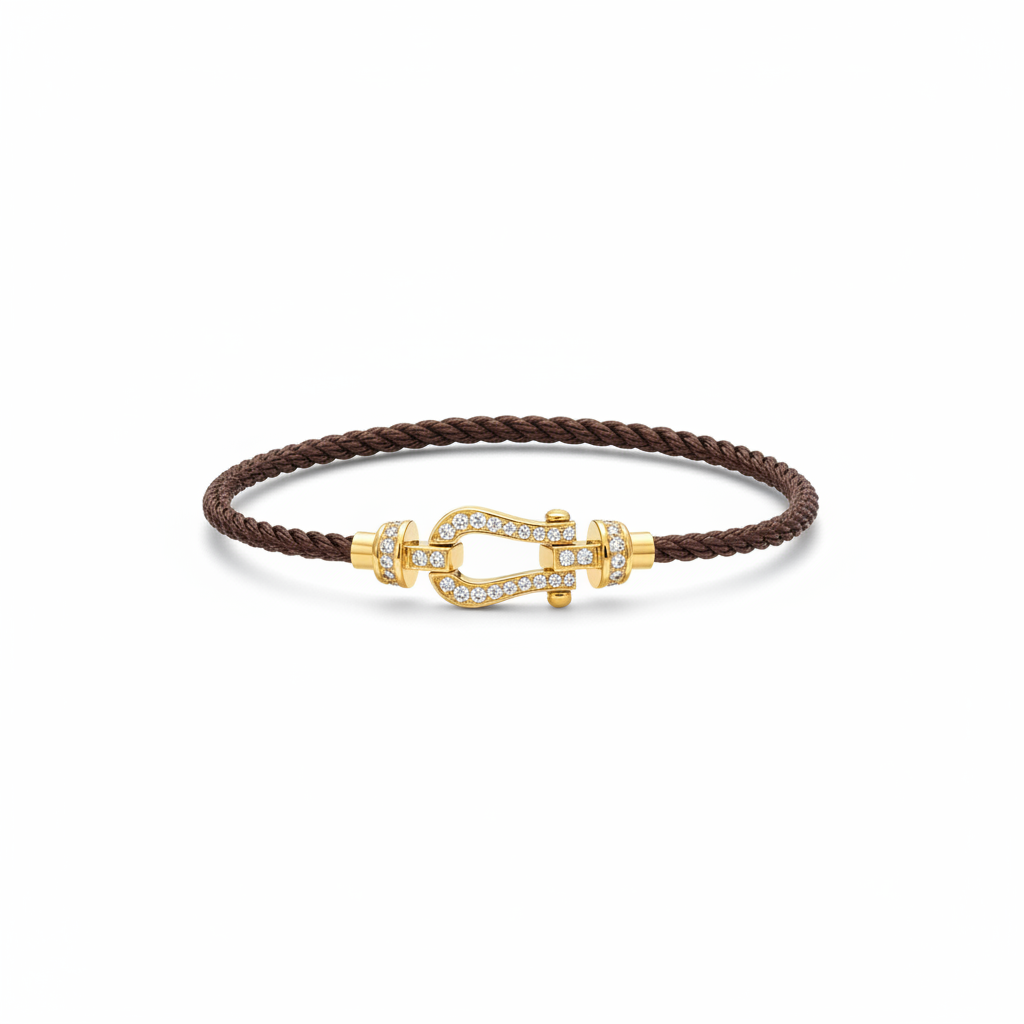 Bracelet Fanny marron full diamant