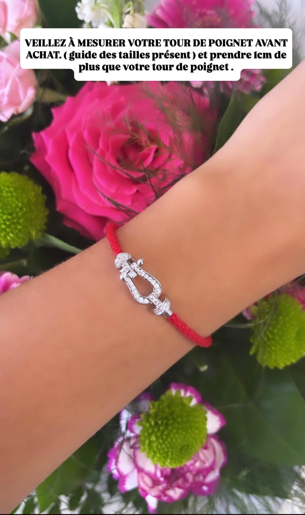 Bracelet Fanny silver/rouge