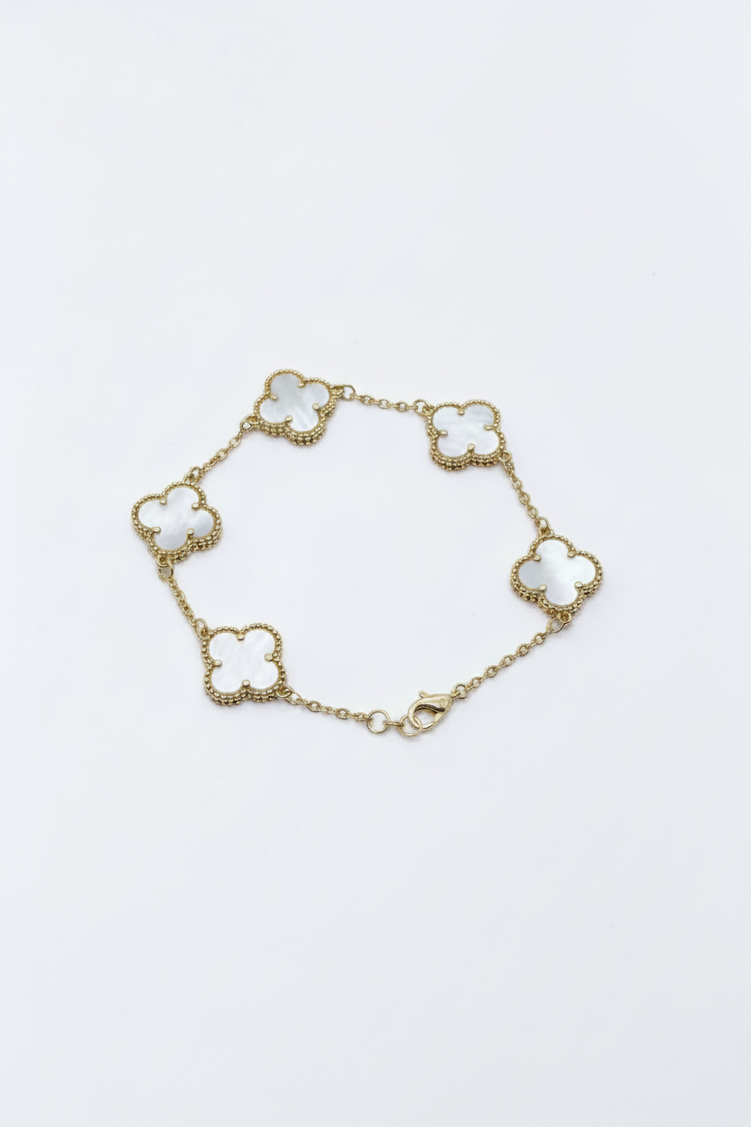Bracelet trèfle Blanc