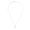 Collier trèfle mini blanc Or poupette