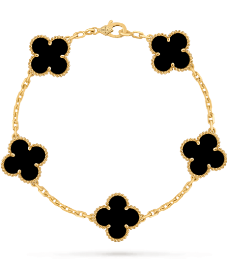 Bracelet trèfles Noir
