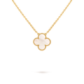 Collier trefle blanc medium