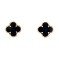 Boucles d’oreilles Trèfle noir
