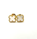 Puce trefle mini blanc