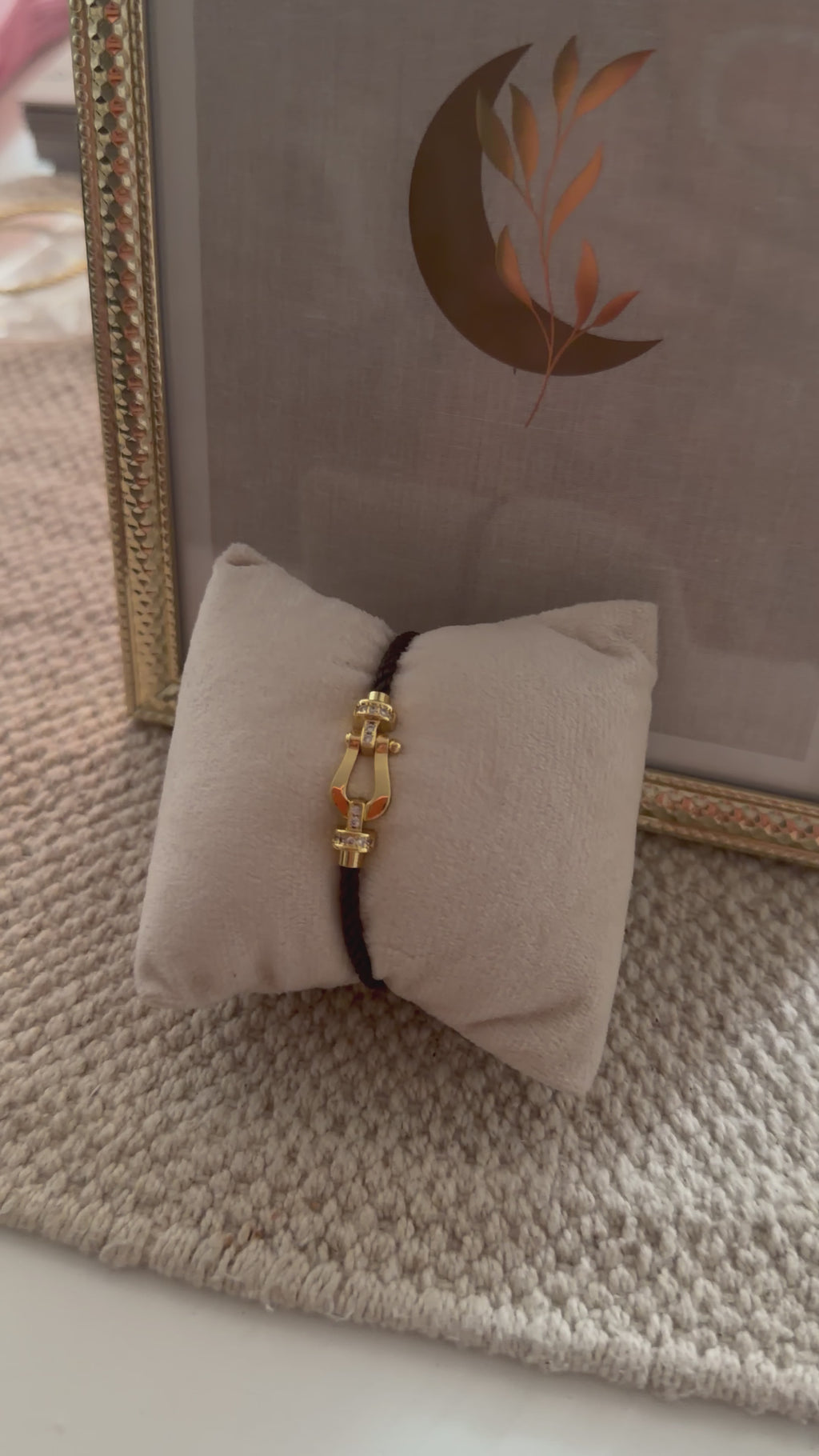 Bracelet Fanny semi diamant marron