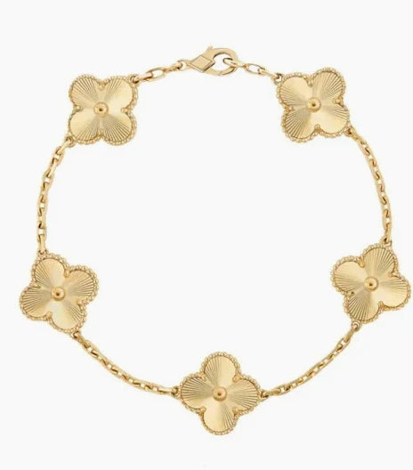 Bracelet trèfle full gold