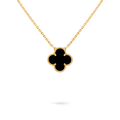 Collier Trèfle mini noir