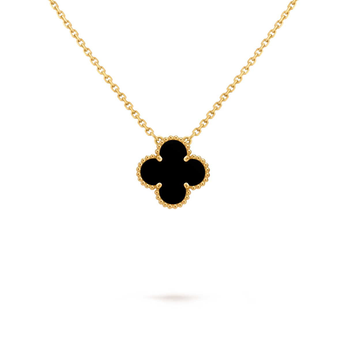 Collier Trèfle mini noir